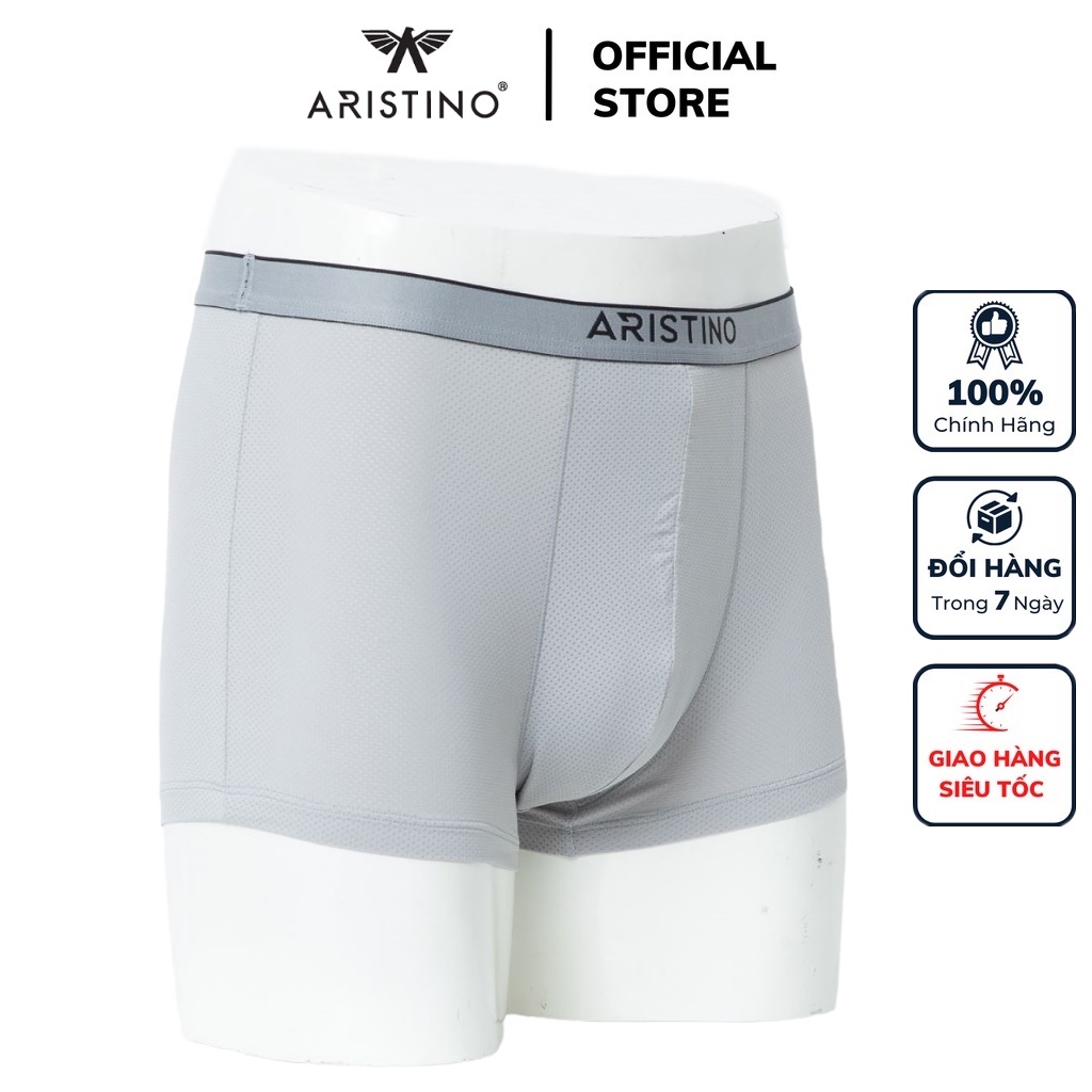 Quần lót nam boxer Aristino ABX060 sịp đùi quần xì chất lưới mềm mại thông hơi thoáng mát cao cấp chính hãng