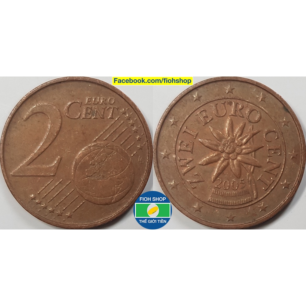 Đồng xu 2 Euro Cent Áo (Austria) 2002-Nay