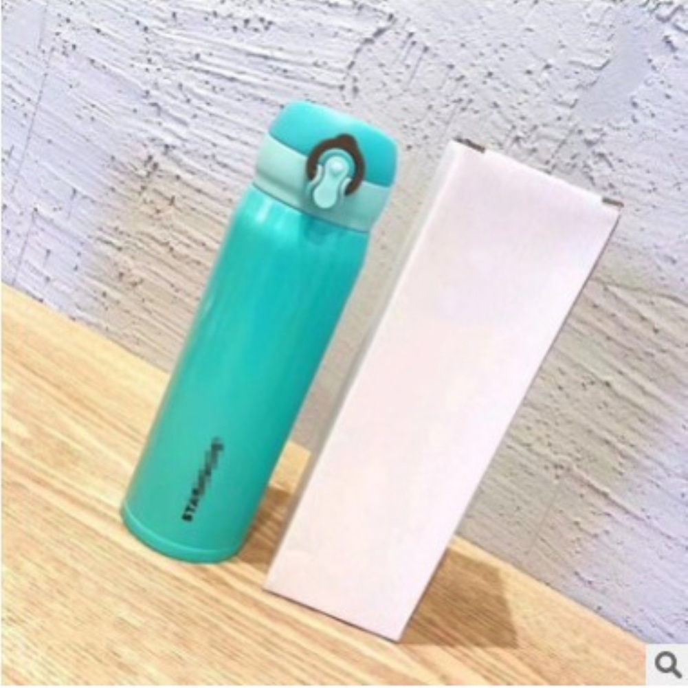 Bình nước giữ nhiệt Starbucks thông minh 500ml có nắp đậy chống rò rỉ dành cho thể thao hoạt động ngoài trời