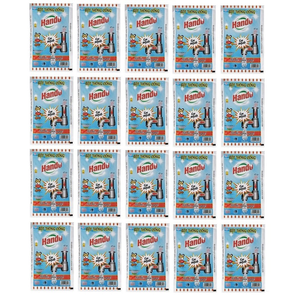 Bộ 20 gói bột thông cống nội địa Hando 100g Tienich168 TI207