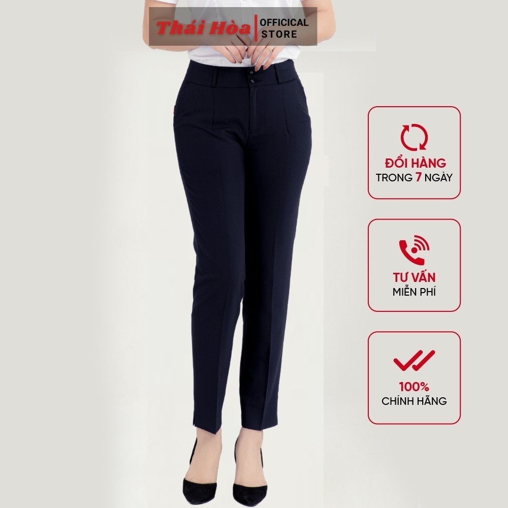 Quần tây nữ Thái Hoà công sở 2C691, quần nữ 9 tấc mềm bóng , co giãn tốt không nhàu đủ màu | BigBuy360 - bigbuy360.vn