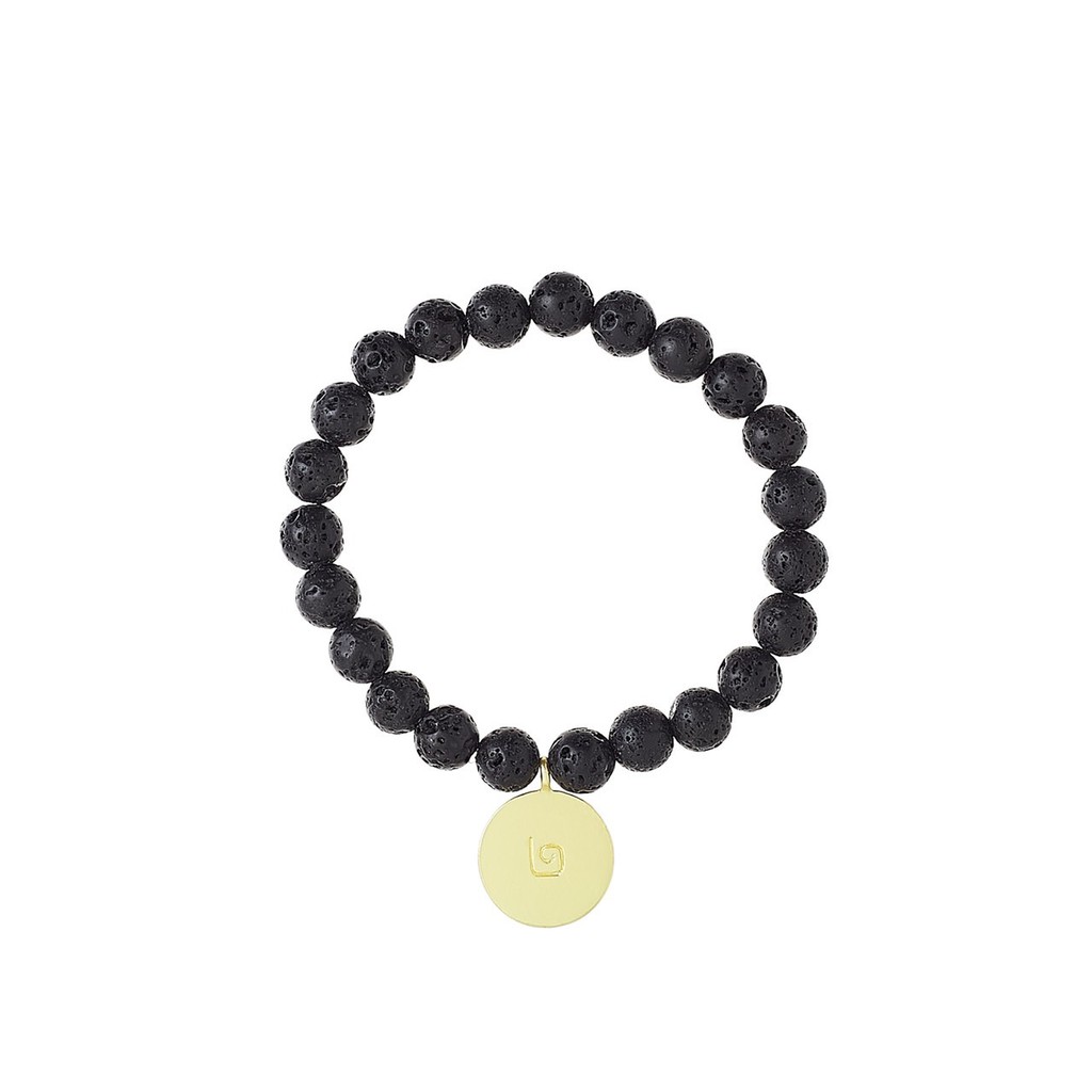 OLABEN Vòng tay chuỗi hạt đen Mala thiền định mạ vàng 18K Turol Mala Bracelet