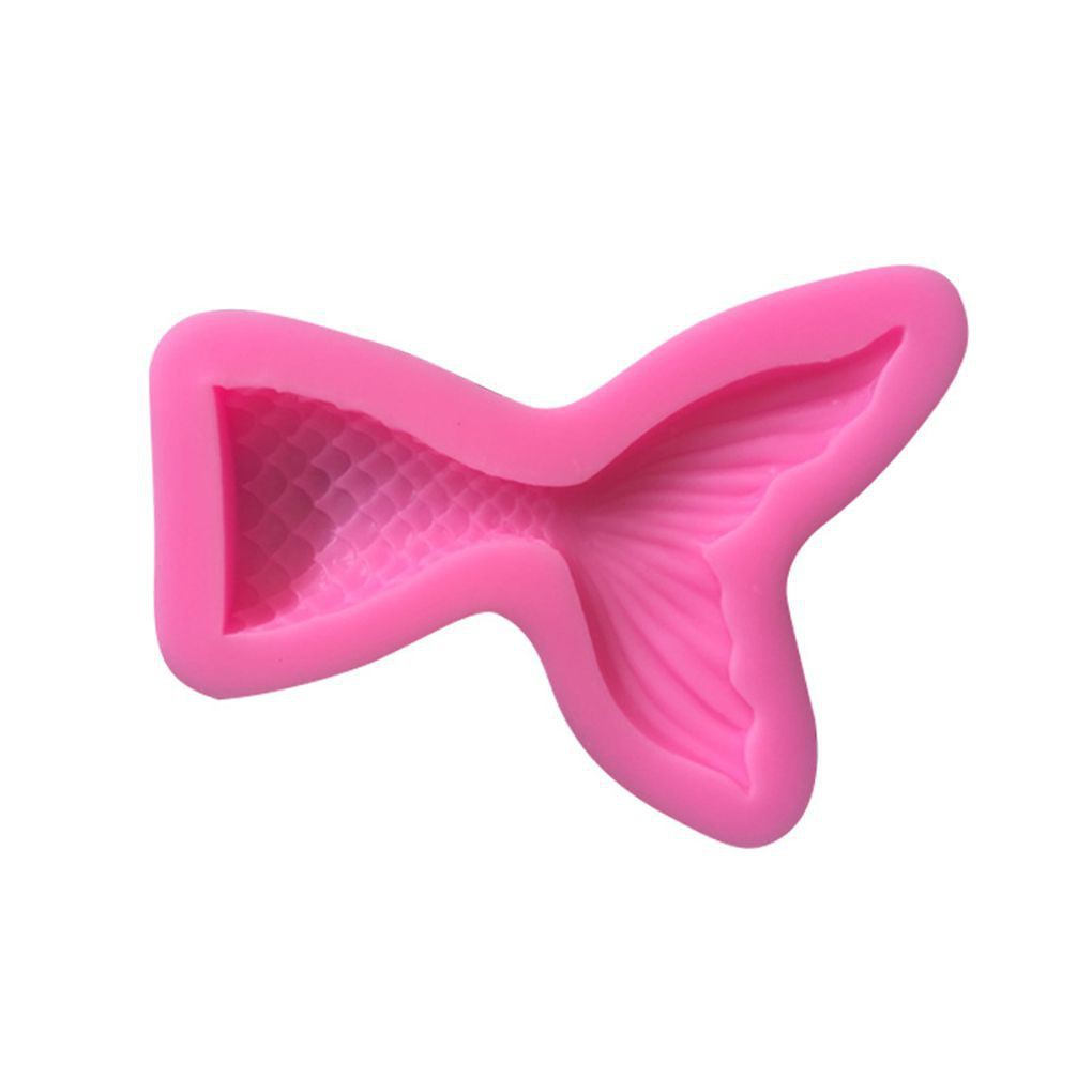 Khuôn silicone nhỏ làm bánh fondant hình đuôi cá