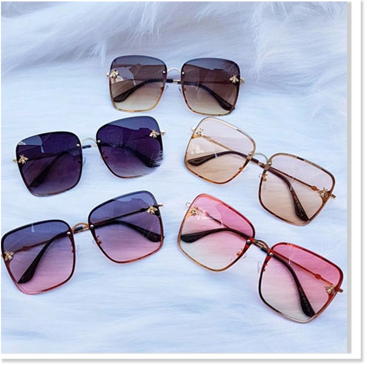 Mắt kính mát nữ gọng vuông hình con ong độc lạ sang trọng | BigBuy360 - bigbuy360.vn