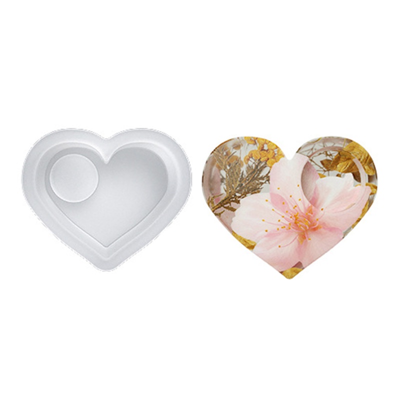 Khuôn Silicone Làm Đế Nến Hình Trái Tim