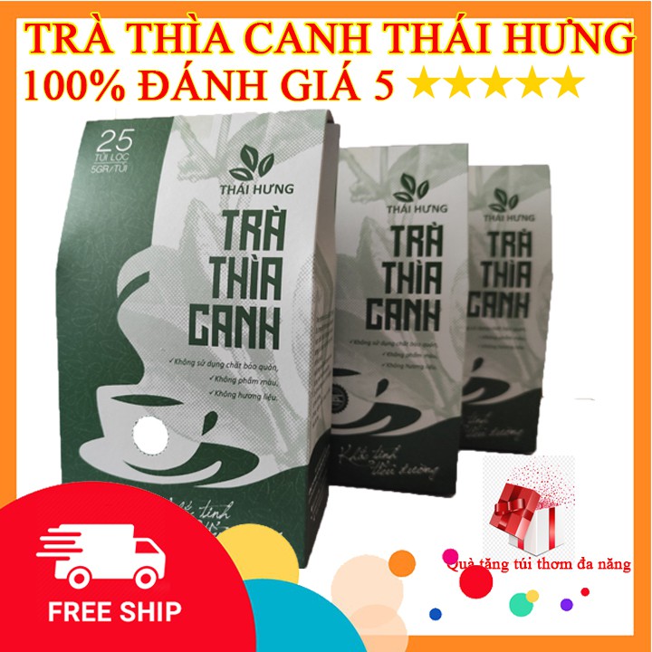 Trà Thìa Canh Thái Hưng Khắc Tinh Tiểu Đường Ổn Định Đường Huyết 25 Túi Lọc 125gr (Sỉ-Lẻ)