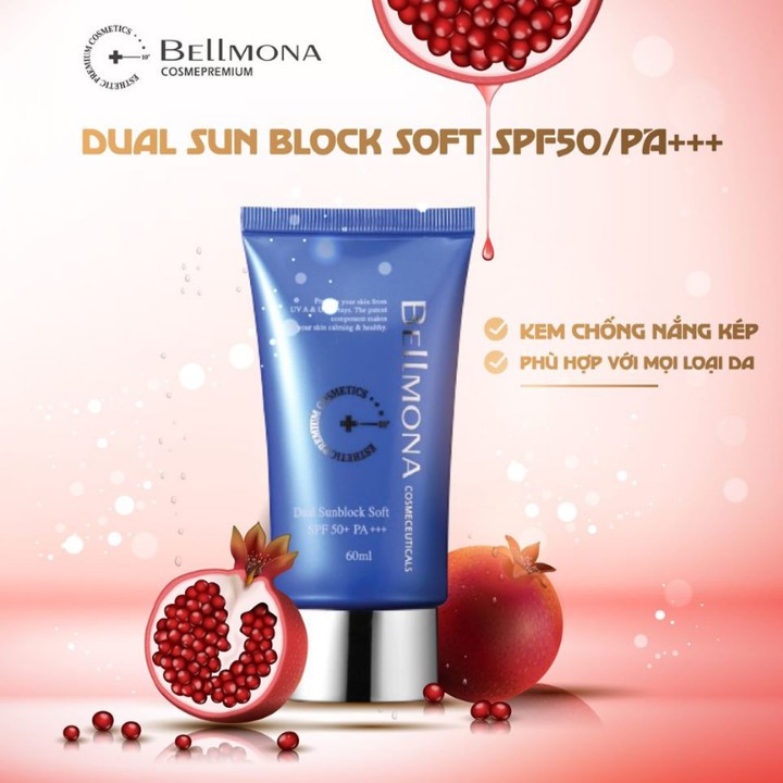 Kem chống nắng Bellmona - Dual Sun Block Soft SPF50 - Kem chống nắng kép