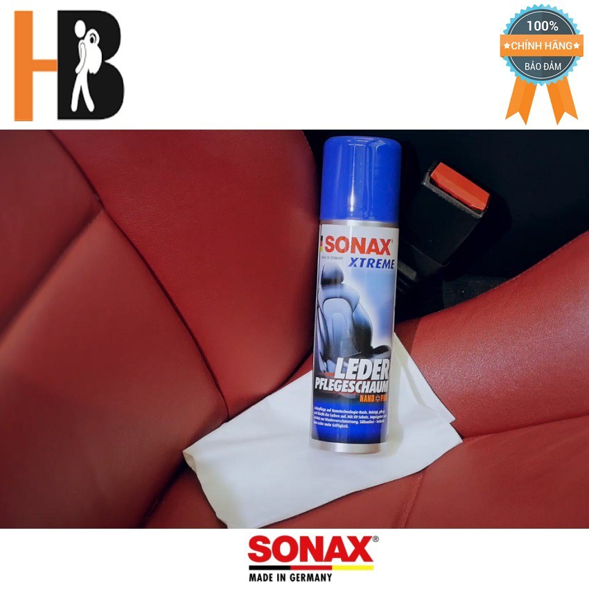 Chai Xịt Bảo Dưỡng Da Dạng Bọt Công Nghệ Nano SONAX Xtreme Leather Care Foam Nano Pro 289100 250ml