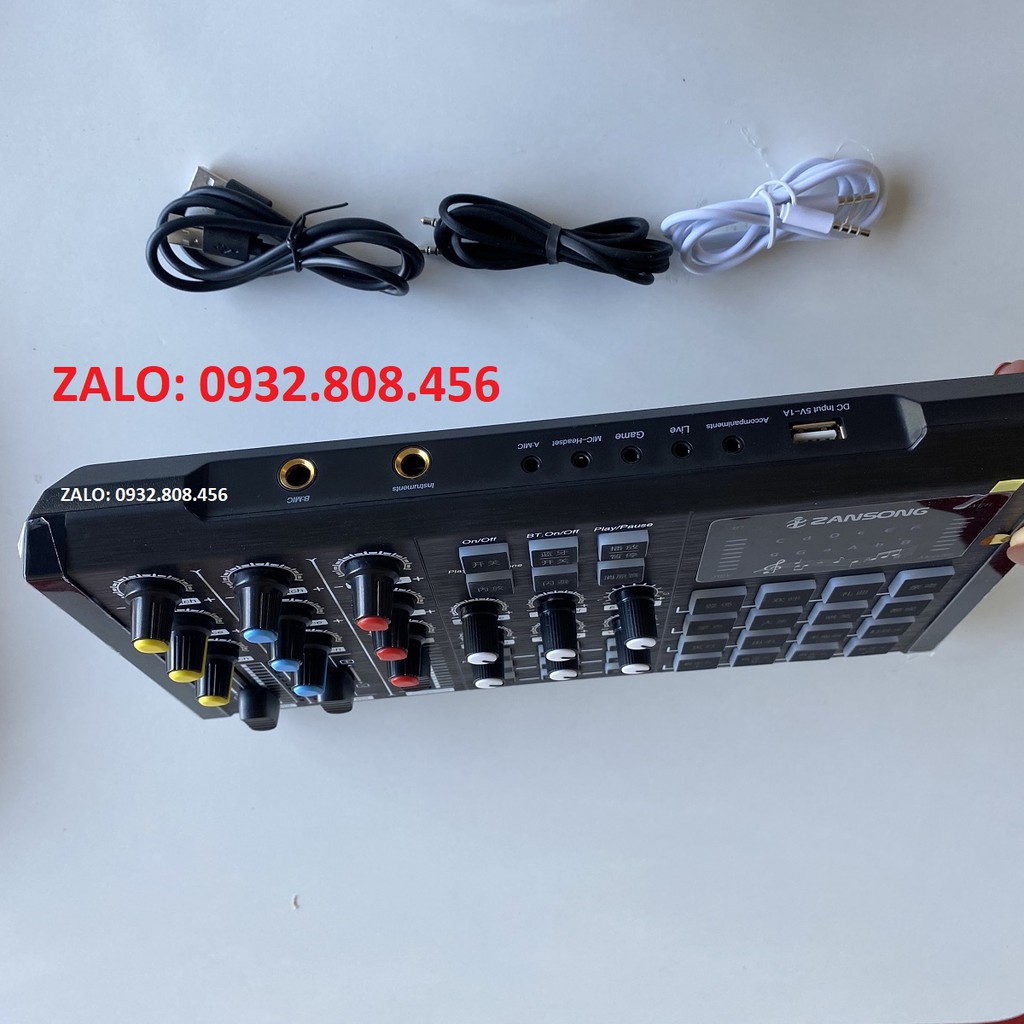 Sound card S8 2020 Có 2 Cổng Mic Và Tích Hợp Cổng Nhạc Cụ