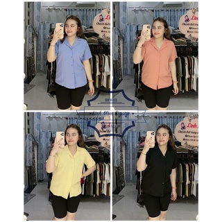 Áo sơmi cổ vest cộc tay bigsize hàng qcl1