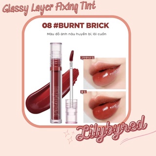 Son tint lì, dưỡng ẩm cho đôi môi căng mọng lilybyred glassy layer fixing tint #08