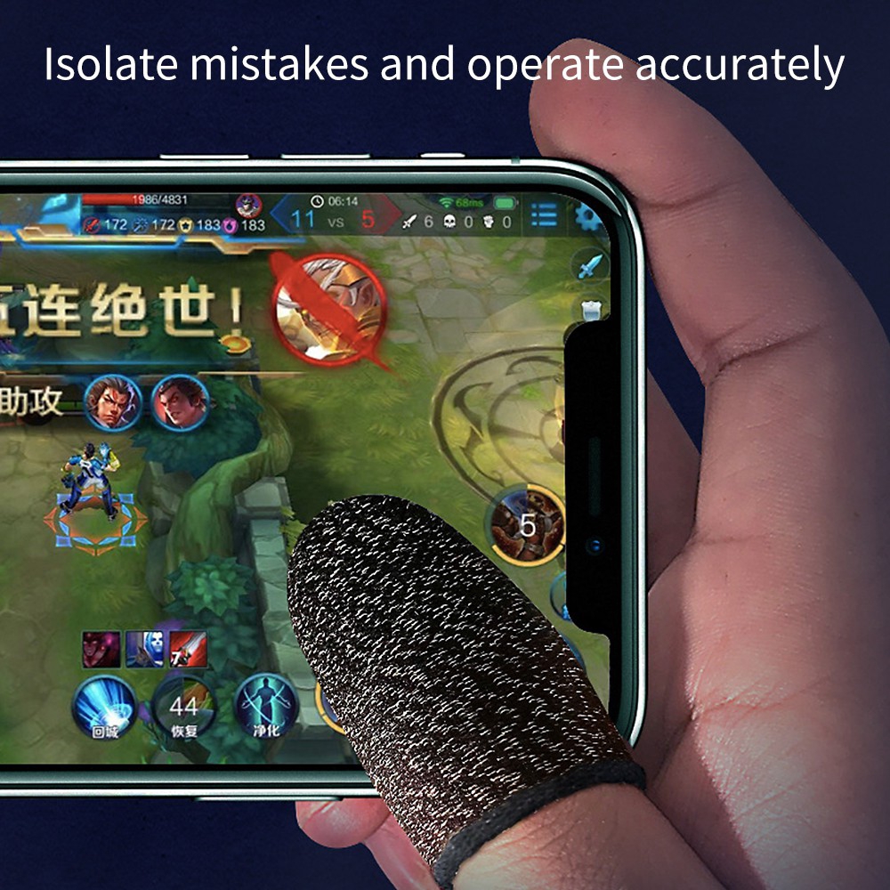 2 cái bọc ngón tay chống đổ mồ hôi bám vân tay chơi game điện thoại | BigBuy360 - bigbuy360.vn