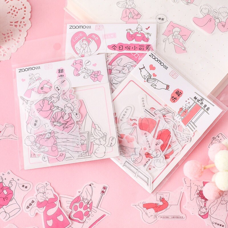 Set 40 sticker đáng yêu nhiều mẫu mới