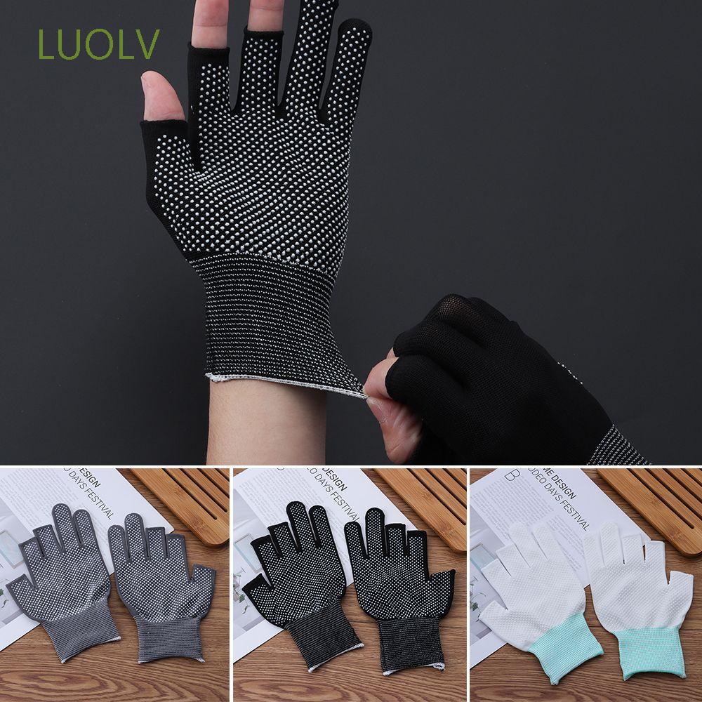 LUOLV Găng Tay Thể Thao Hở Ngón Co Giãn Che Nắng Chống Trượt Nhiều Màu Tùy Chọn Cho Nam Nữ Xuân Hè