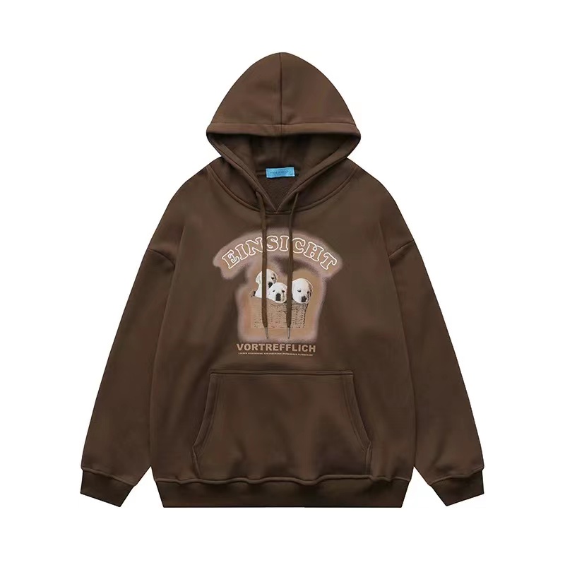 HIIXIIVI Áo Hoodie Tay Dài Oversize In Họa Tiết Phong Cách Hàn Quốc Kiểu Mới Cho Nam / Nữ