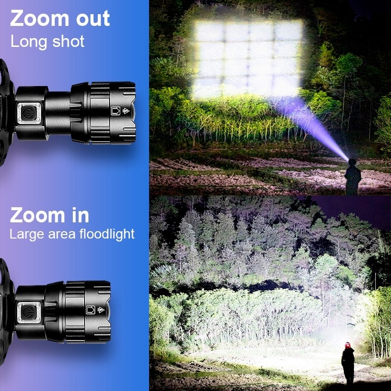 Đèn LED đội đầu XHP160 công suất cao có thể sạc lại