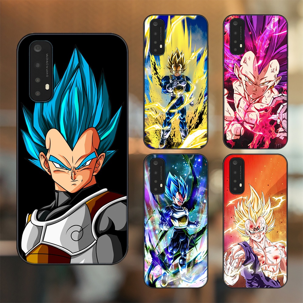 Ốp lưng Realme 7 viền đen in hình Vegeta Dragon Ball