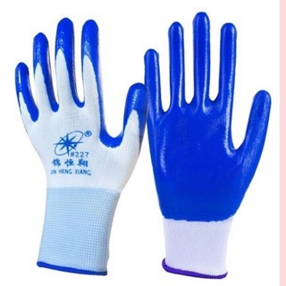Combo 10 đôi găng tay sơn xanh lao động