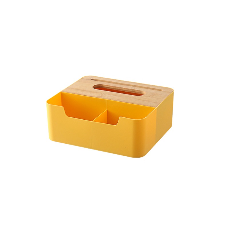 Hộp Đựng Khăn Giấy / Điều Khiển Từ Xa Bằng Nhựa Vỏ Tre Tiện Dụng