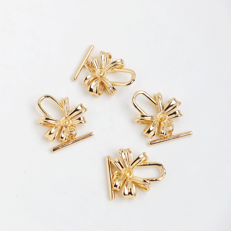 Khóa Cài Thắt Dây Chuyền Thủ Công Bằng Đồng 14k Màu Vàng diy