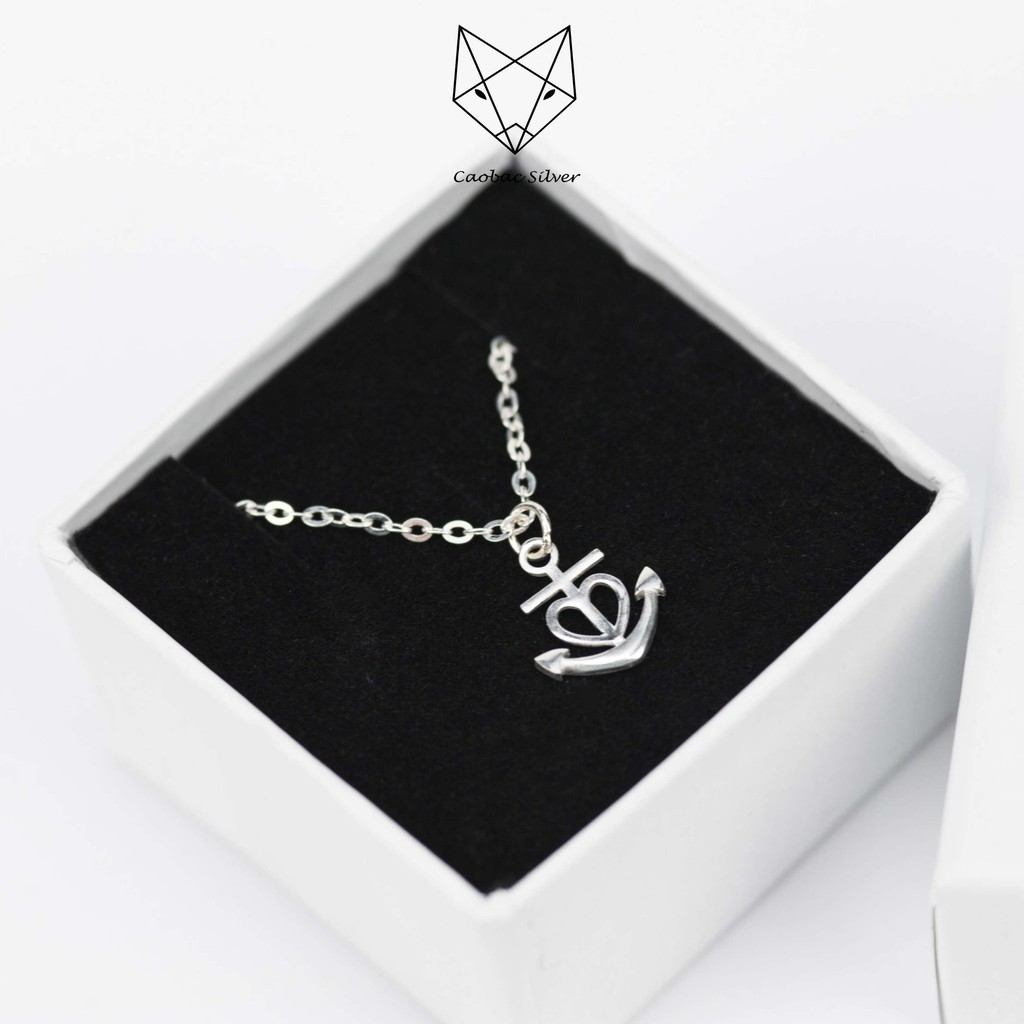 Dây Chuyền Nữ Bạc Ta CaoBac Silver Mỏ Neo Thủy Thủ Cá Tính