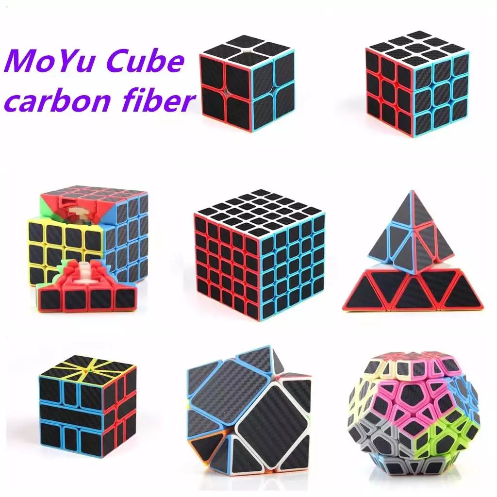 Khối Rubiks Sợi Cacbon Moyu 2X2 3X3 4X4 5X5 Kim Tự Tháp SQ1 Skew Megaminx Khối Rubik Tốc Độ Ma Thuật Chuyên Nghiệp Đồ Ch