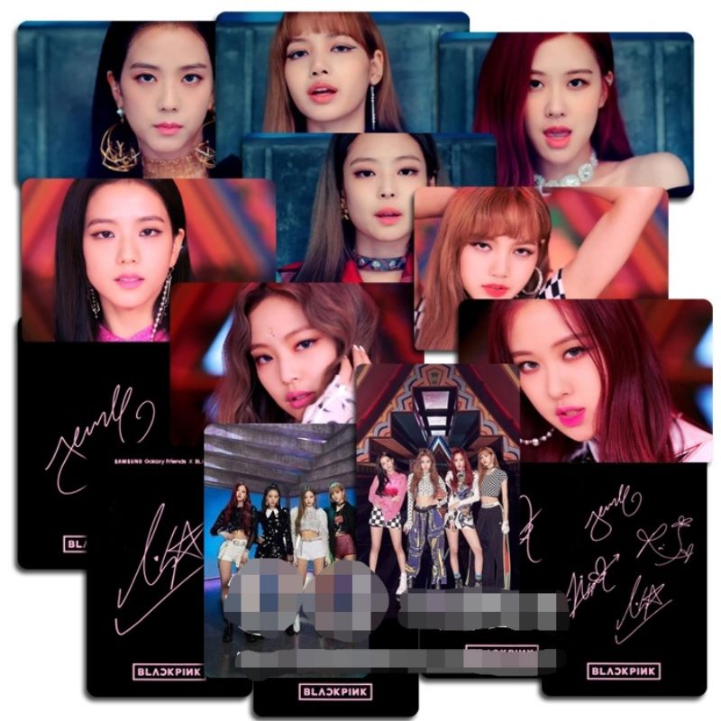 Set card ảnh unoff BLACKPINK Lisa, Jennie, Jisoo, Rose - Lightstick + Samsung Galaxy A80