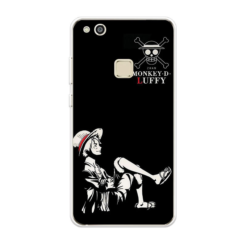 Ốp lưng TPU mềm Huawei P8 P9 P10 Lite One Piece Black hoa văn