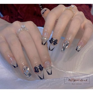 Móng up nailbox gắn đá sag xịn
