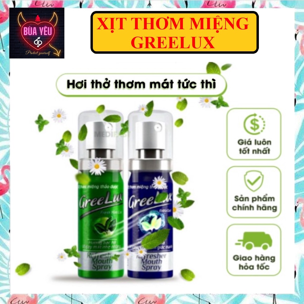 Xịt Thơm Miệng Greelux Fresh Mint Cool (vị cay mát nhẹ nhàng)