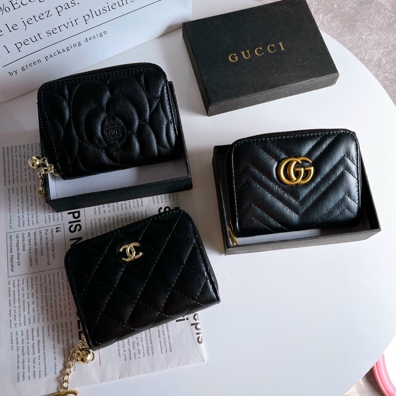 [ ẢNH THẬT ] Ví khoá cầm tay da gucci, chanel