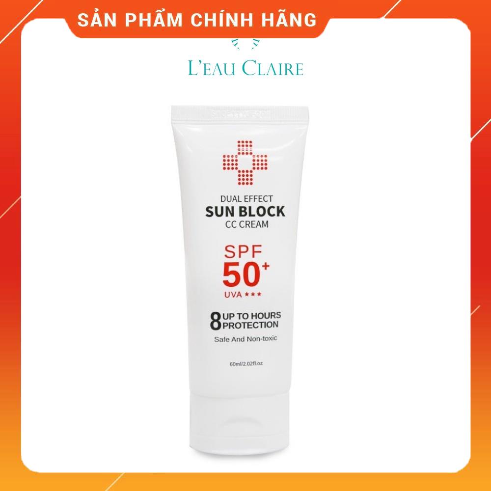 Kem chống nắng L'eau Claire Dual Effect Sun Block CC Cream SPF 50+ PA+++ 60ml Hi SHOP - BEAUTY