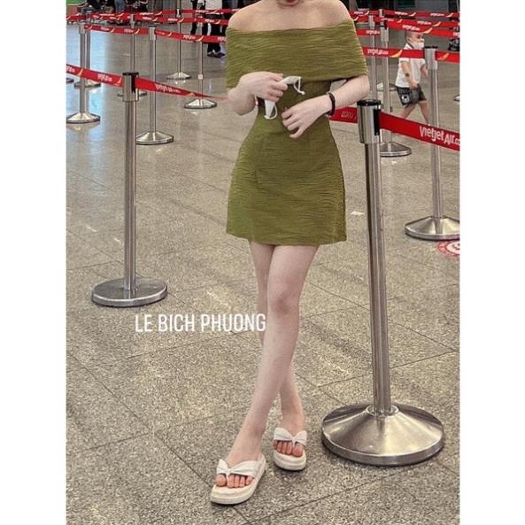 Váy len trễ vai