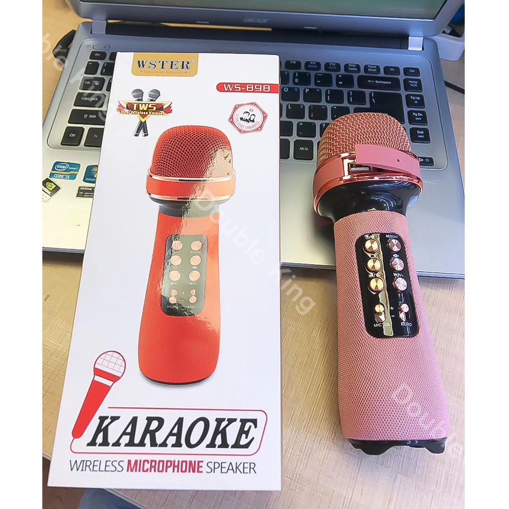 Micro cầm tay Bluetooth Karaoke Loa chất lượng cao Mic hát Hệ thống TV thông minh iOS Android WS-898