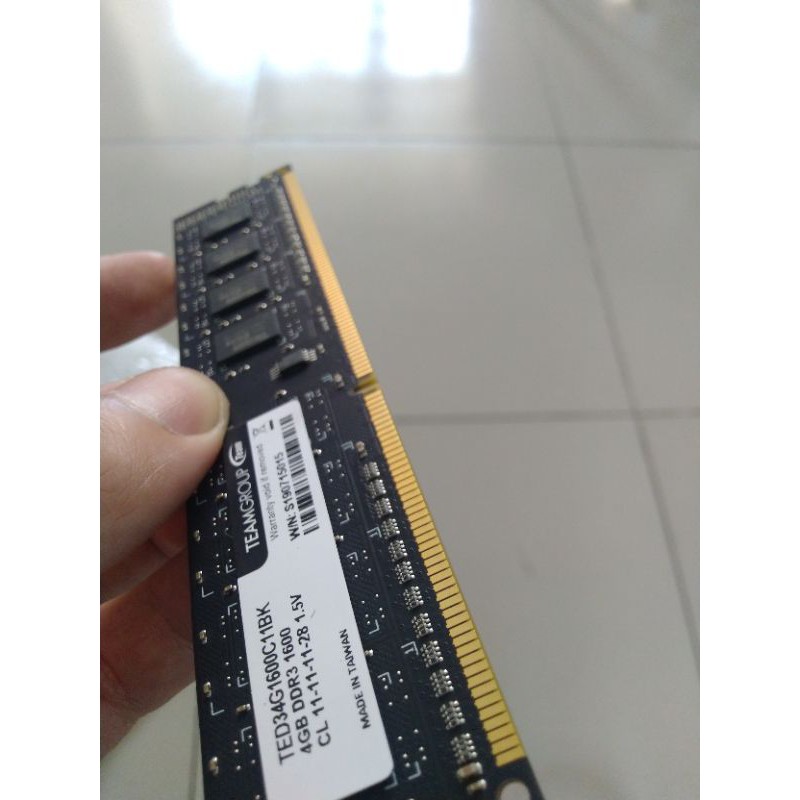 Ram ddr3 teamgroup 4GB 1600 36 tháng