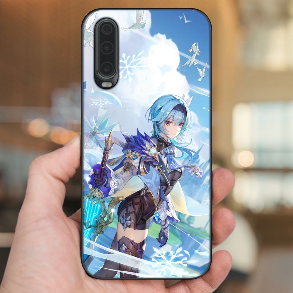 Ốp lưng Huawei P30 viền đen in hình Eula Genshin Impact
