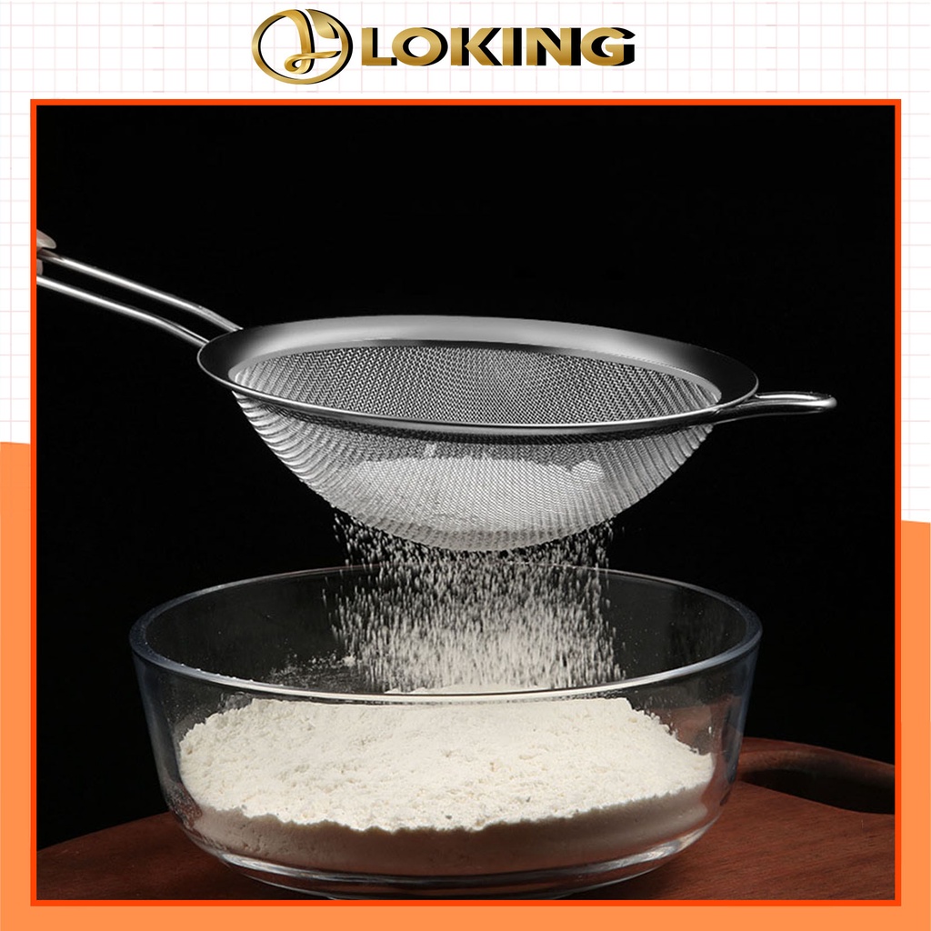Rây lọc inox cao cấp, lọc cháo cho bé ăn dặm, vệ sinh, tiện dụng - LOKING