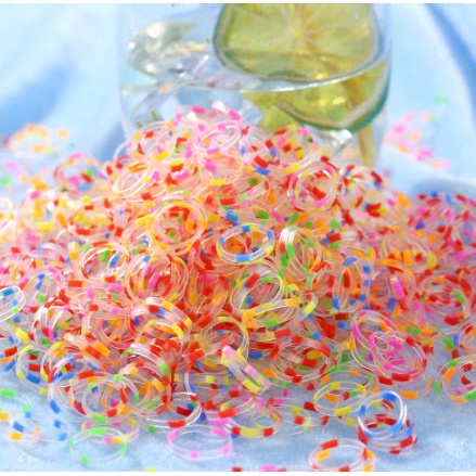 Túi 1000 Chun Cột Tóc Cao Su Ánh Kim Hàn Quốc Dễ Thương ❖Túi Zip Ánh Kim❖