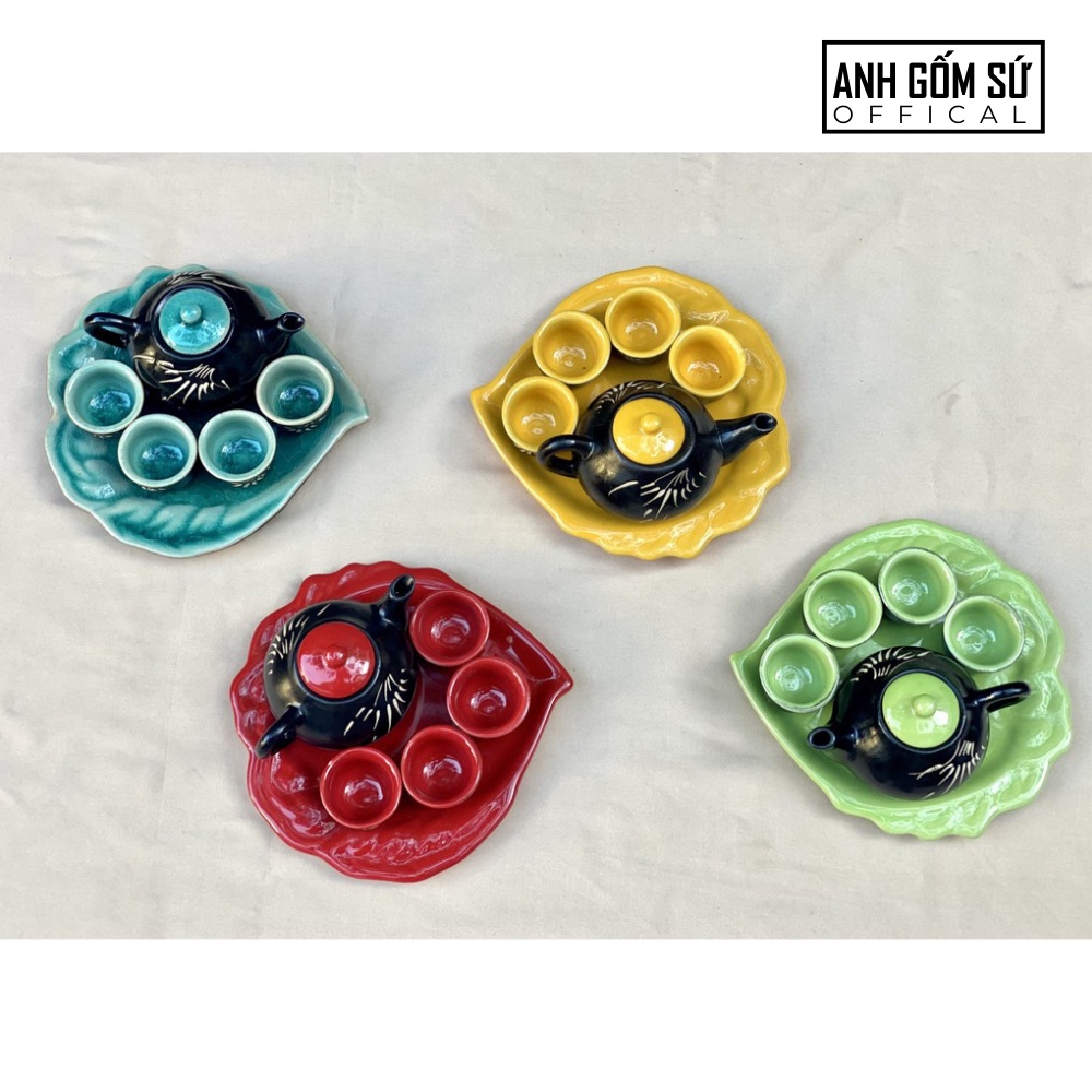 Bộ Ấm Chén Mini Thờ Cúng, Ấm Chén Hạt Mít Pha Trà Sen Bát Tràng, Nhiều Mẫu Đẹp