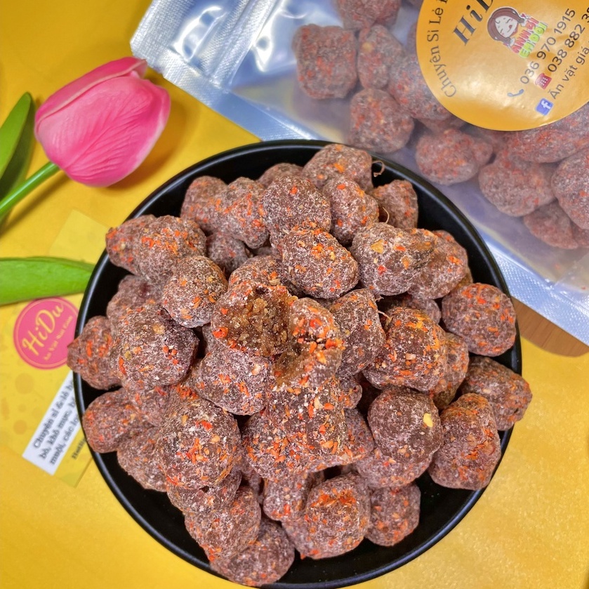 500gr Me xí muội chùm ruột HiDu chua cay đặc biệt