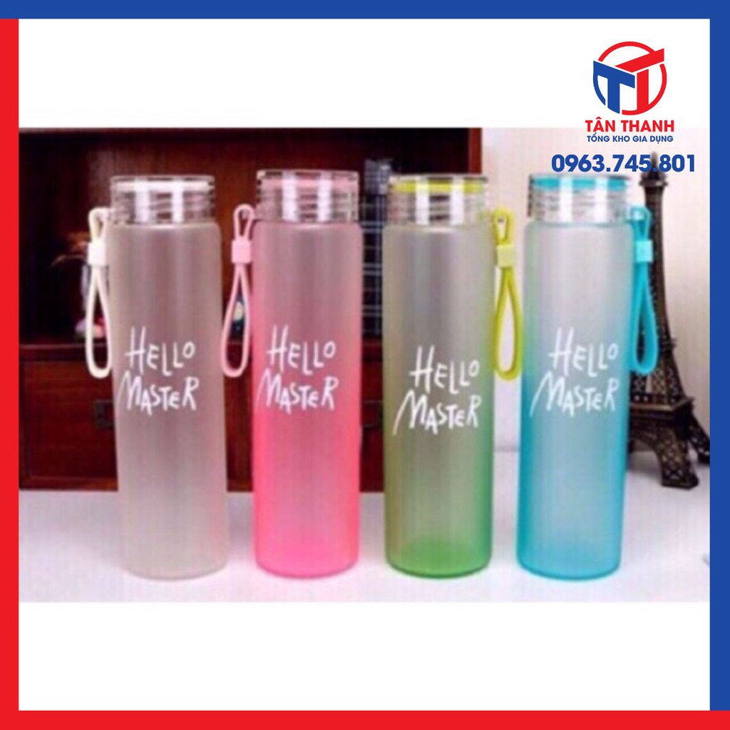 Combo 4 bình thuỷ tinh hello matster siêu xinh