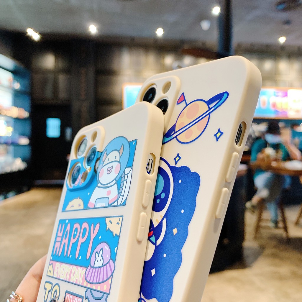 Ốp lưng iphone 11 Phi hành gia cạnh vuông bảo vệ camera ip 6s/6splus/7/7plus/8/8plus/x /xs 12/pro/max/plus/12promax e84