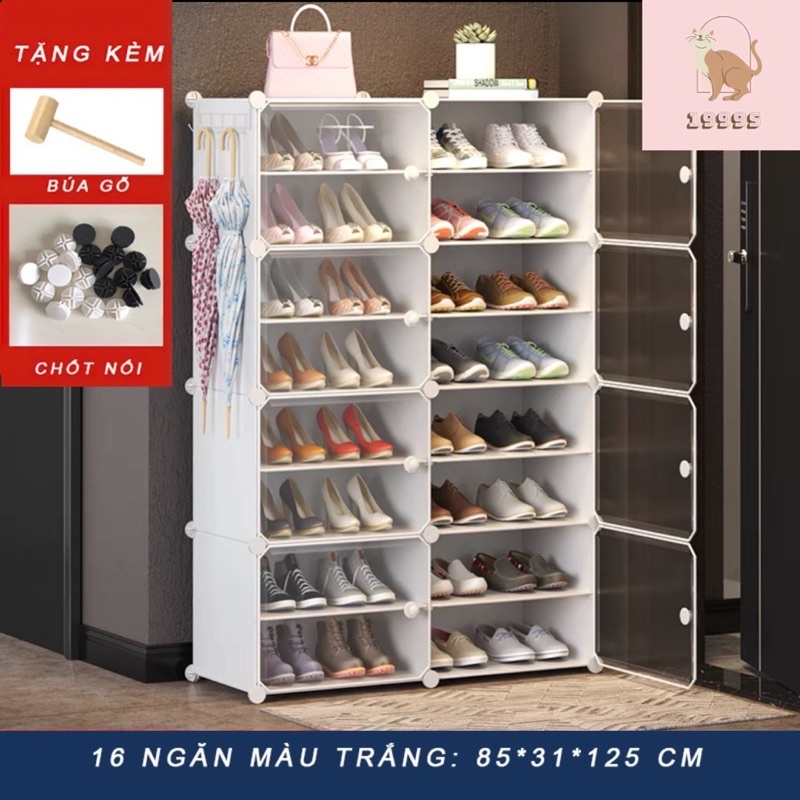 [TỦ GIÀY 16-18-20 NGĂN] Tủ nhựa đựng giày lắp ghép - Kệ để giày đa năng | BigBuy360 - bigbuy360.vn