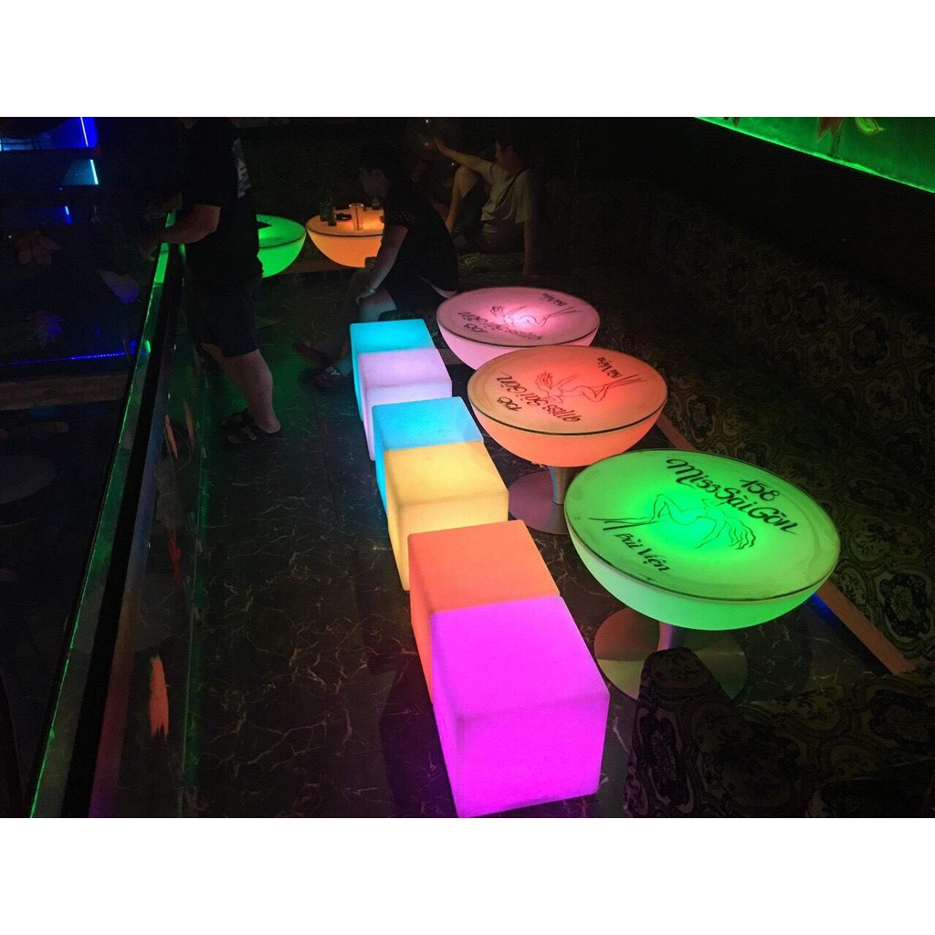 Bàn led đổi màu phát sáng, kich thước 40x40 và 50x50cmCAM KẾT CHẤT LƯỢNG SẢN PHẨM VÀ DỊCH VỤ TỐT NHẤT: