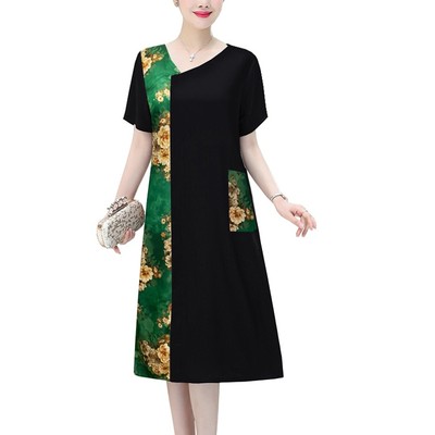 GOTI - Đầm Suông Trung Niên Lụa Dáng Dài Sang Trọng Cao Cấp Cho Mẹ U50 U60 3326 3328