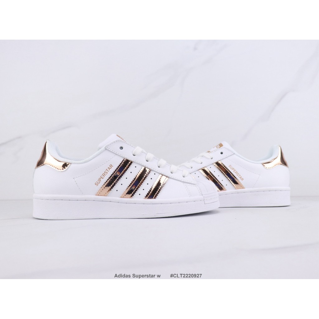 Adidas Superstar w Adidas shell-toe sneakers rose gold leather 36-44 #CLT2927