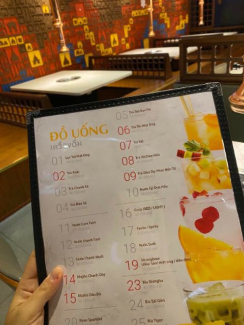 Bìa menu 2 trang A4