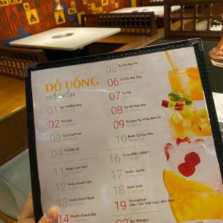 Bìa menu 2 trang A4