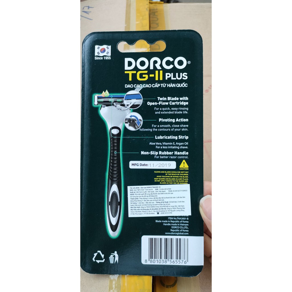 Dao Cạo Râu Hàn Quốc 2 Lưỡi Dorco TNA 3011