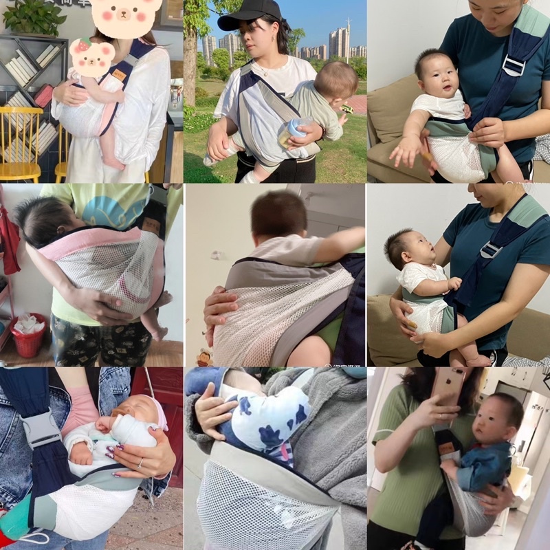 Địu trẻ em sơ sinh thiết kế vải lưới mềm mát gọn nhẹ